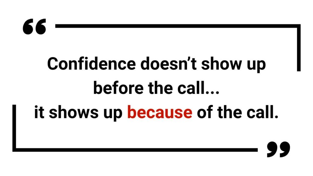Confidence when cold calling quote