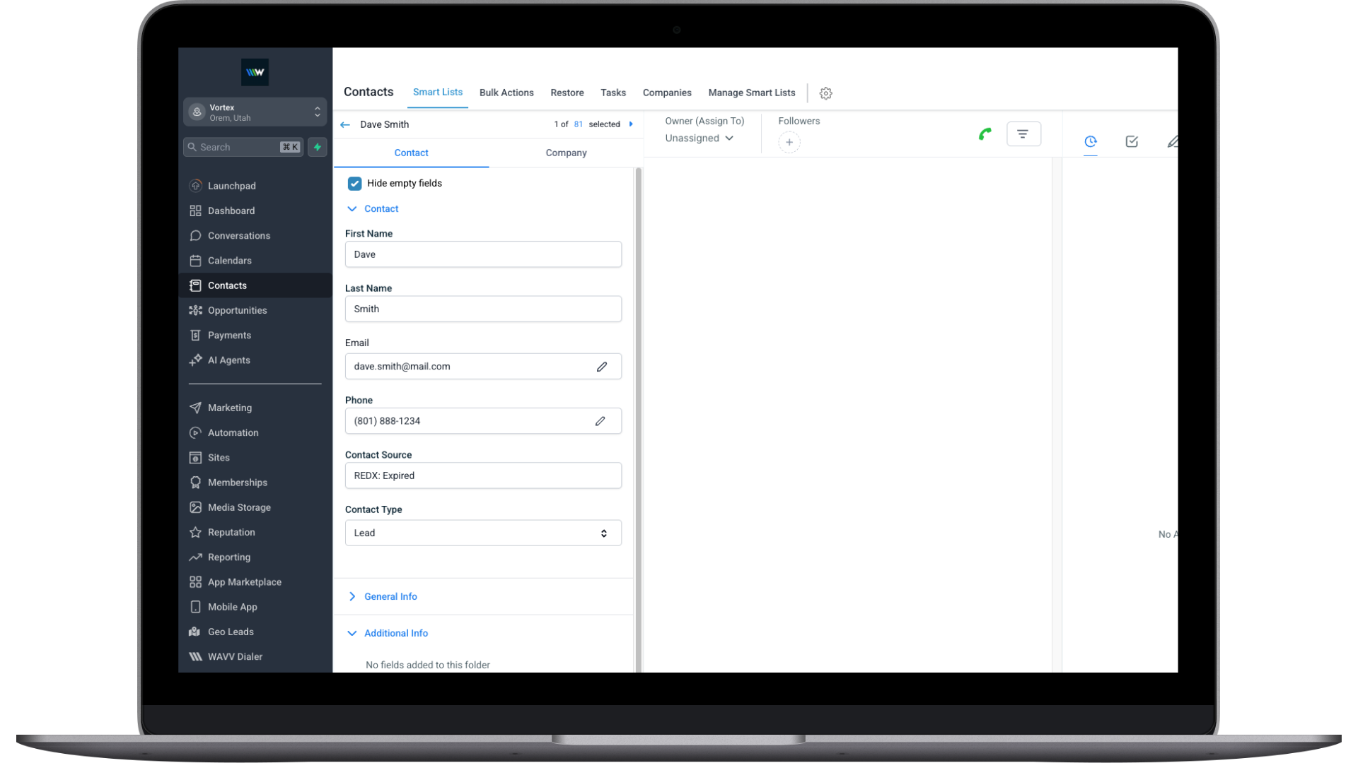 Lead Connector Integration Dashboard
