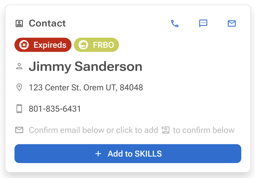Send leads to SKILLS crm with a single click