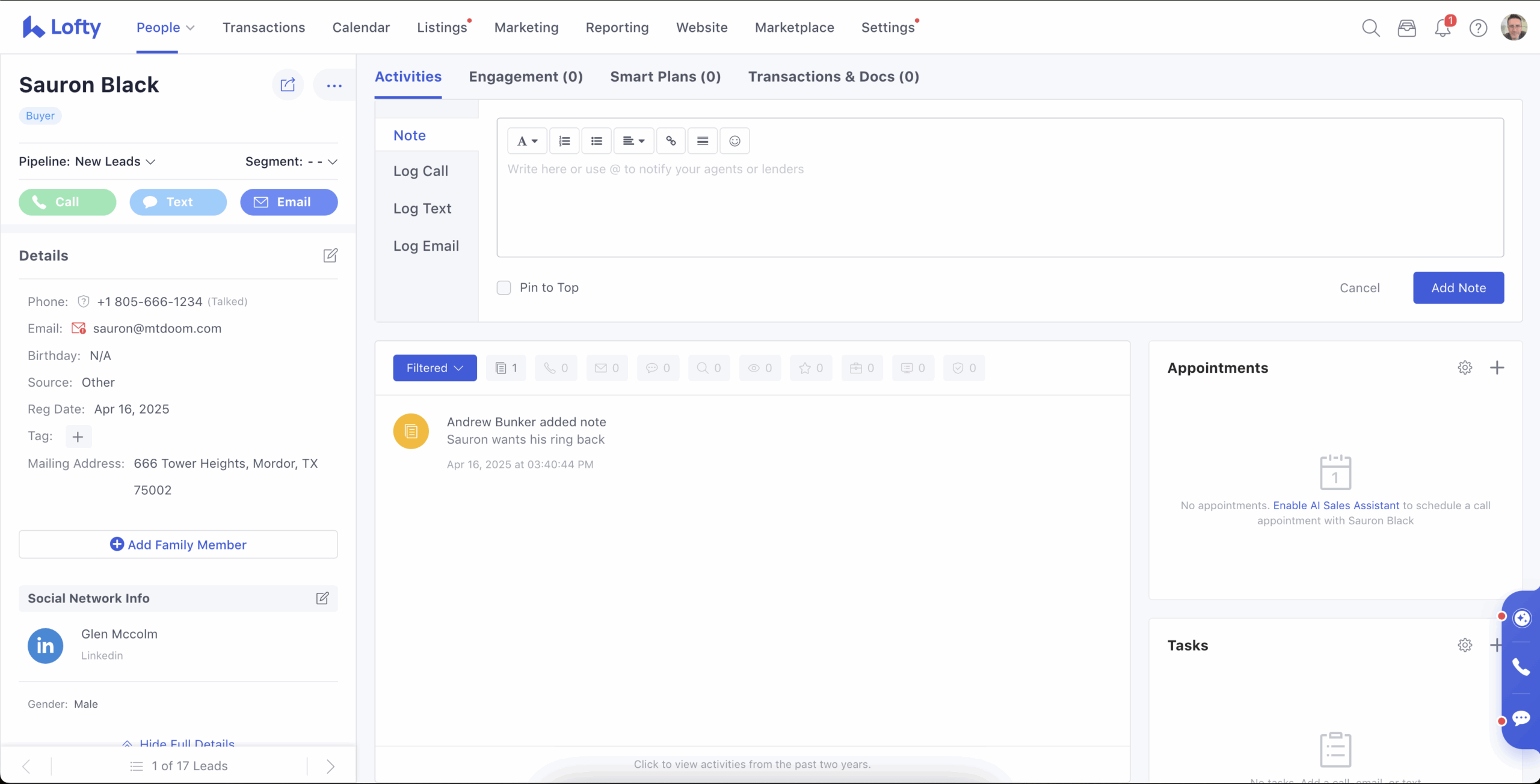 REDX Lofty Leads platform
