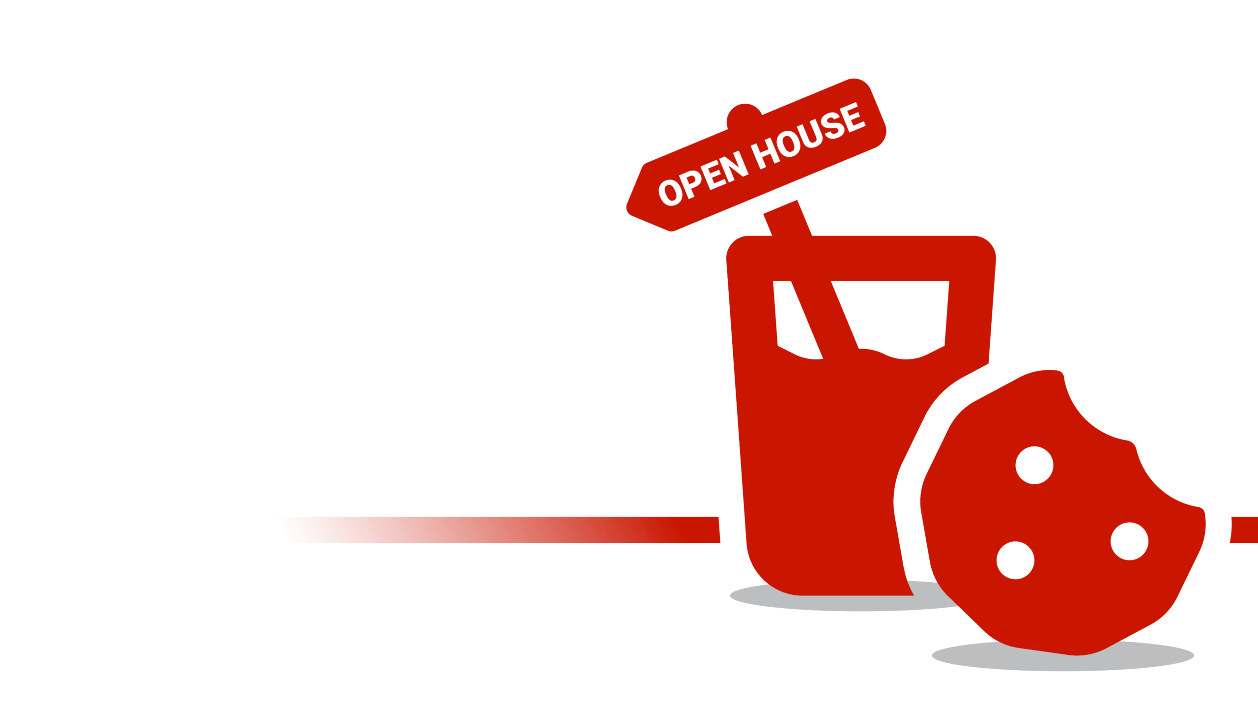Open House Food Ideas blog thumbnail with a drink and cookie icon
