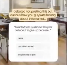 Instagram poll to get real estate referrals