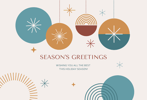 Holiday postcard template for real estate agents