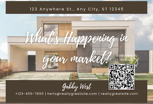 Market Insights / Market Updates postcard template