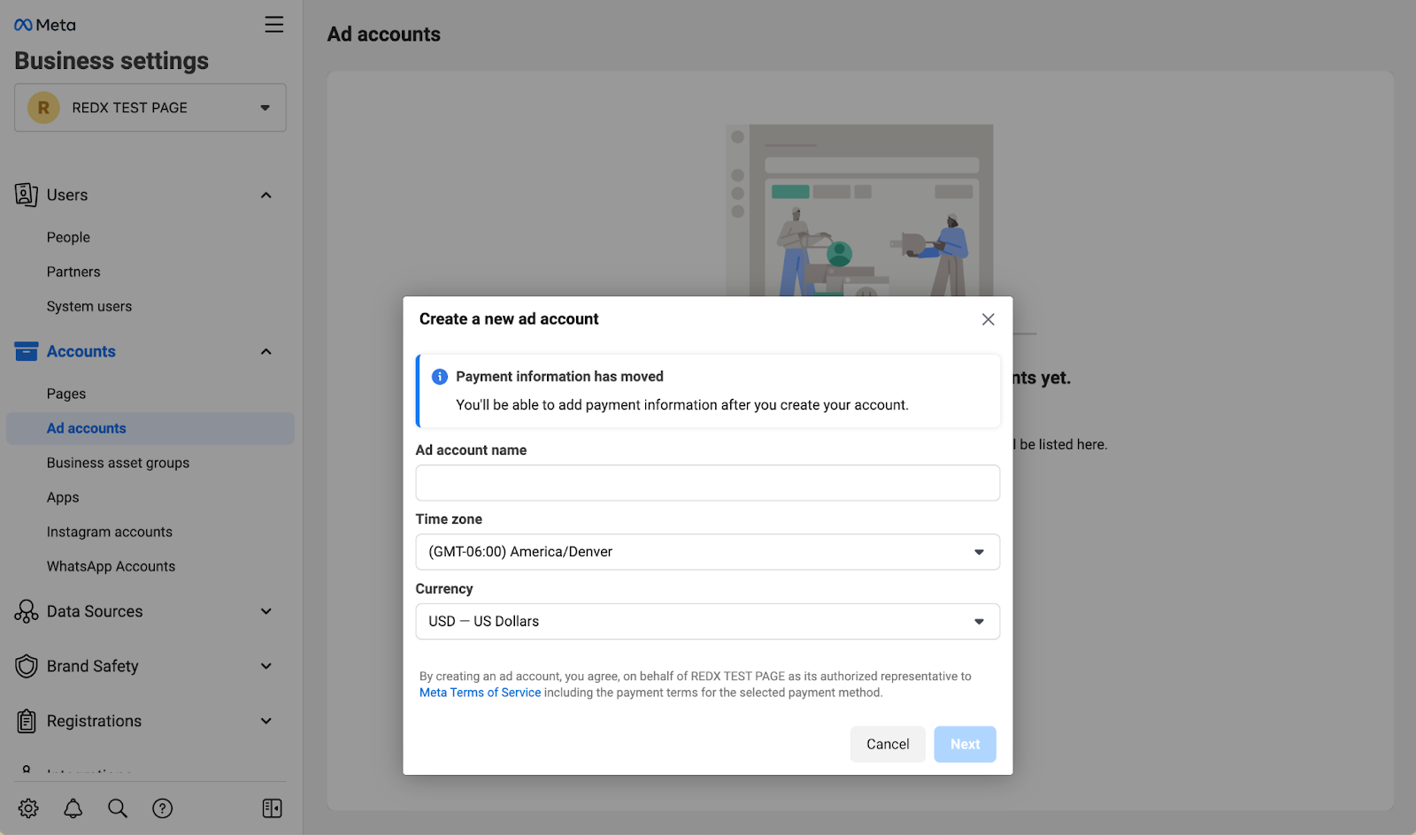 How to Create an Ad Account for Facebook & Instagram REDX