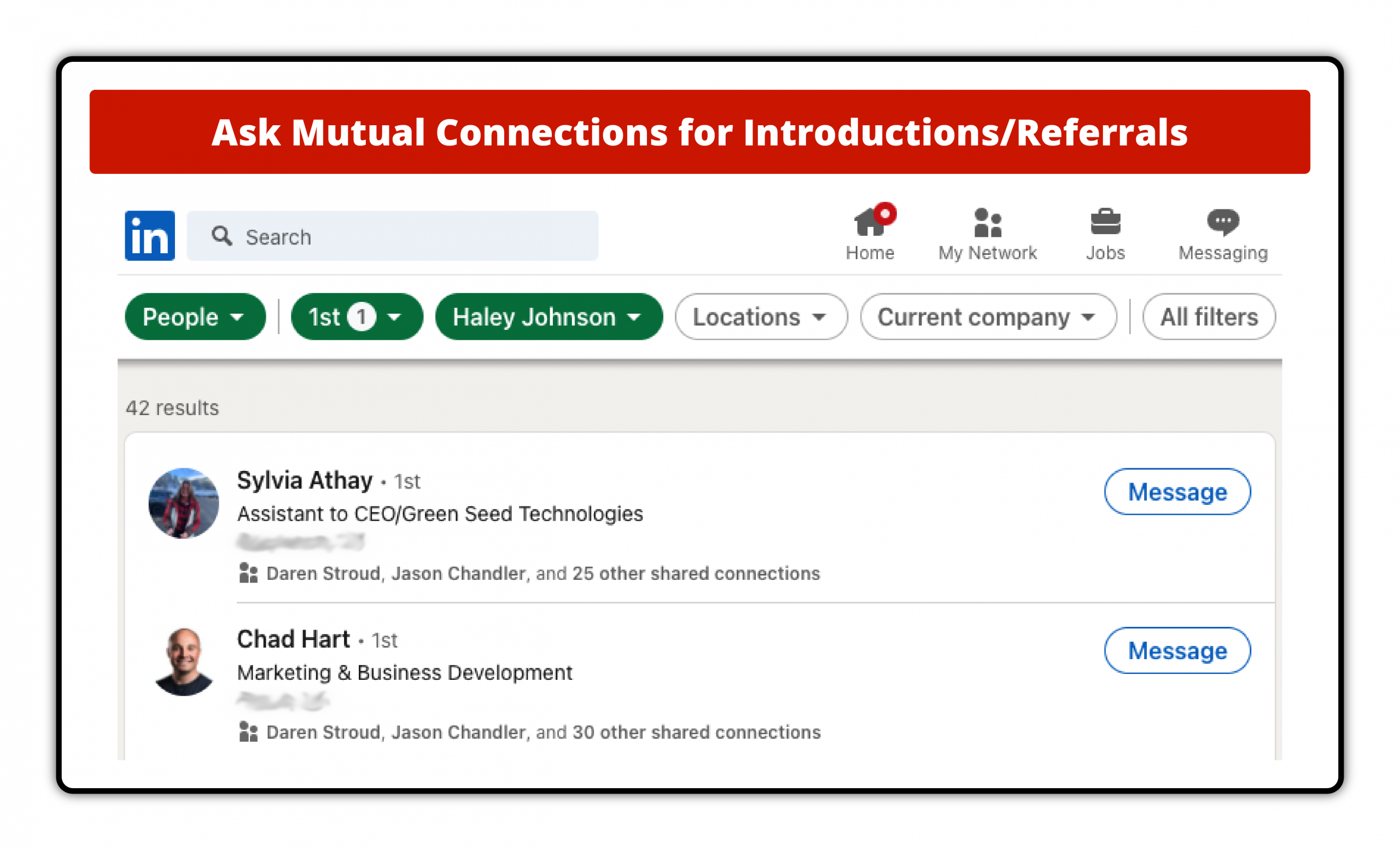 Graphic - Using mutual connections for introductions/referrals