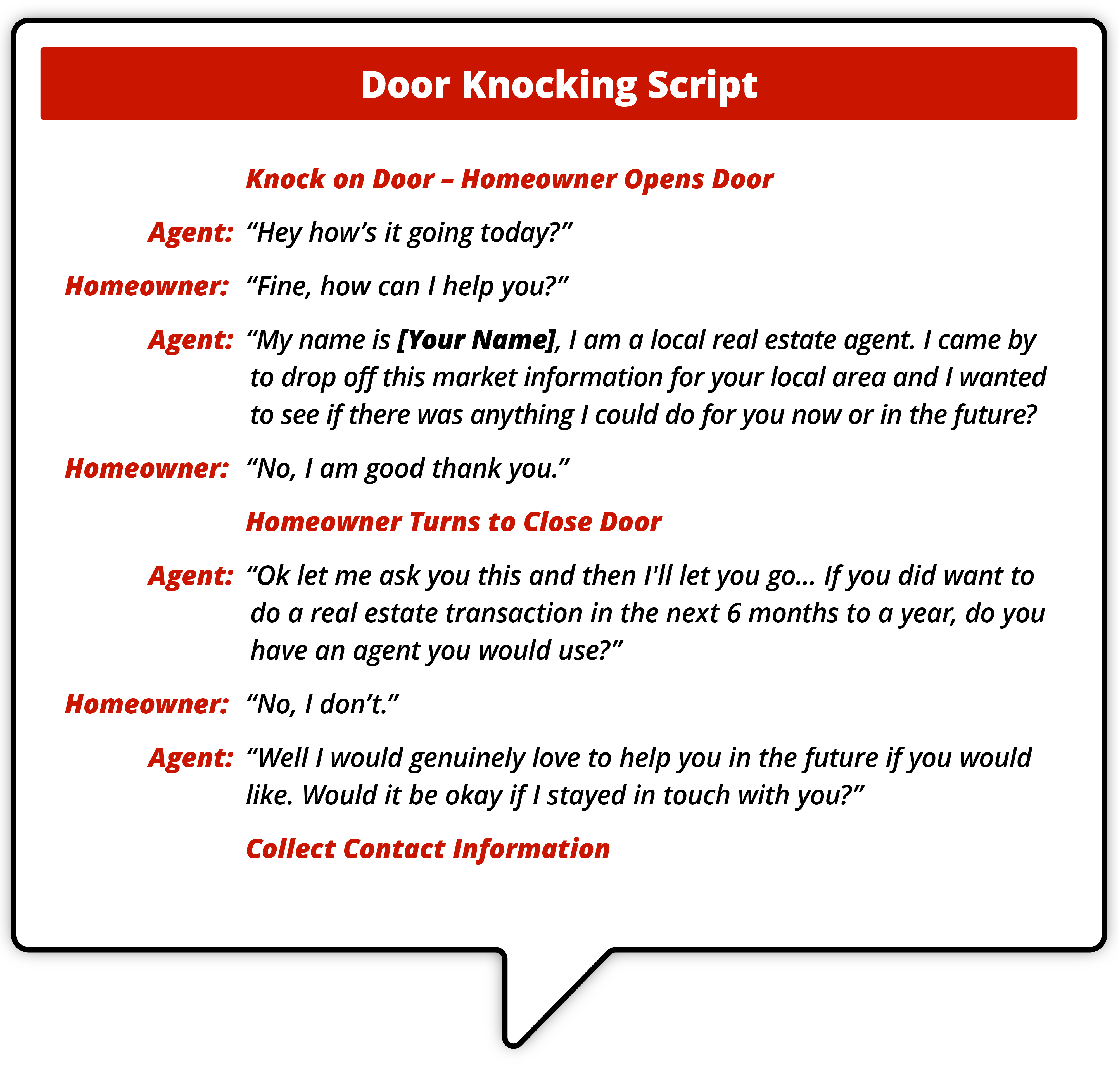 Door Knocking Script for Real Estate Agents