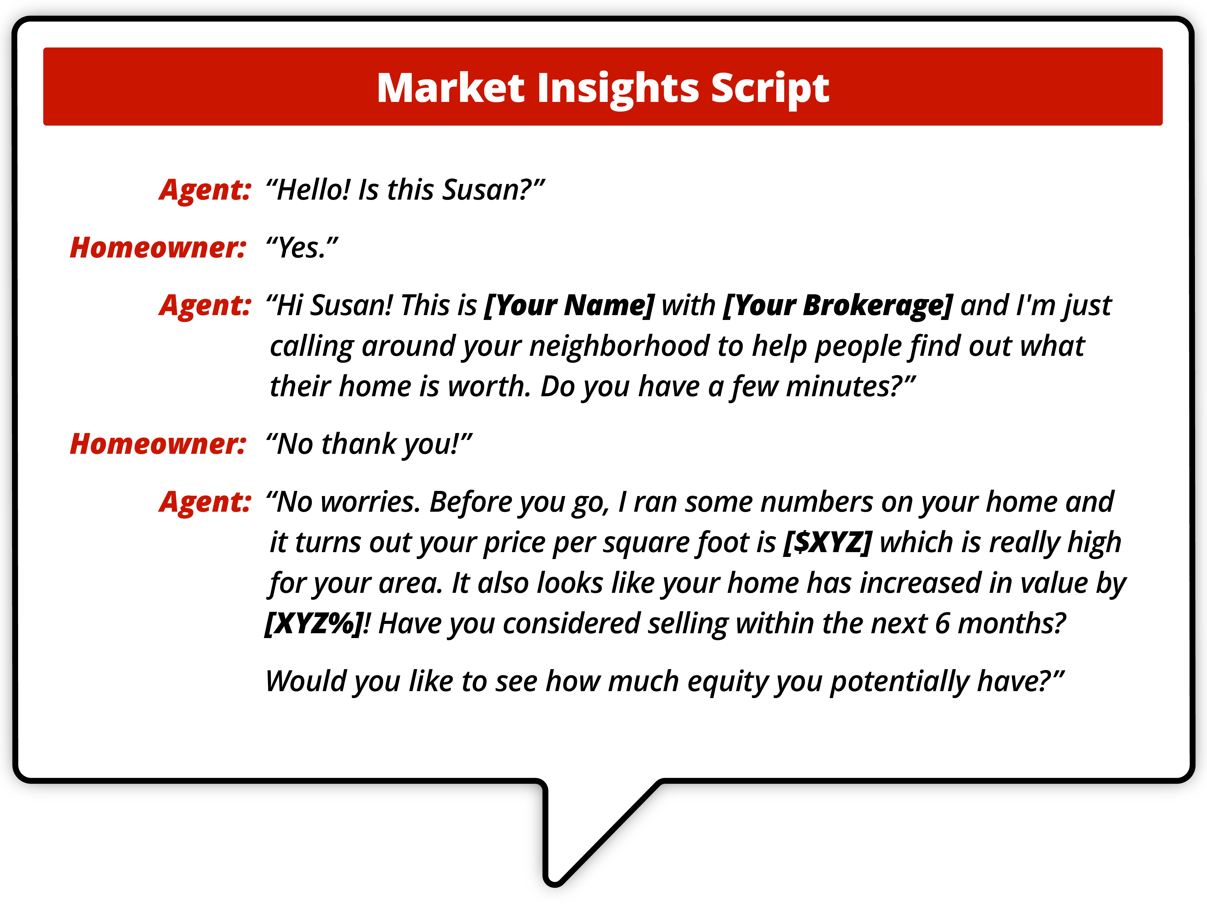 Market insights Script for Real Estate Agents
