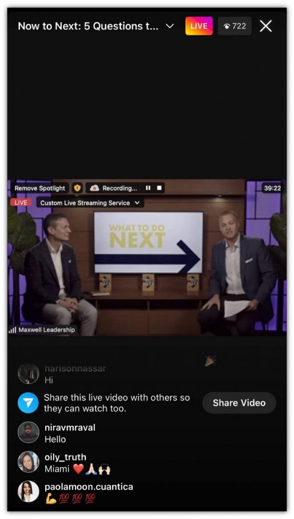 Social Media post Instagram live 