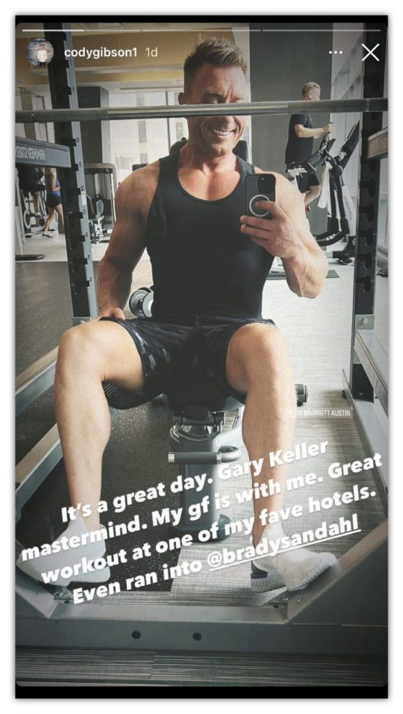 Instagram Story Image man working out with text display